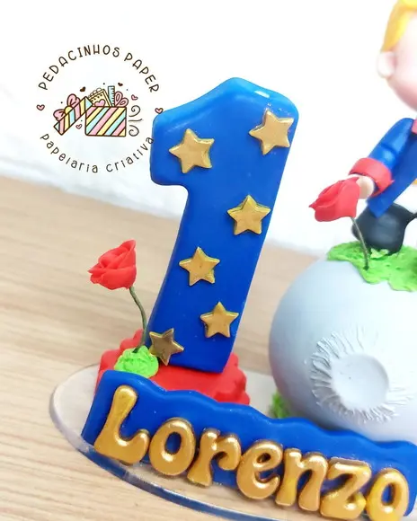 Topo de Bolo Pequeno Príncipe Biscuit