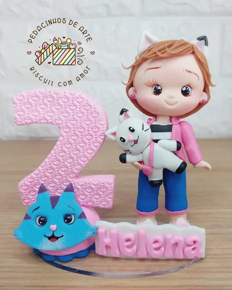 Topo de Bolo Personalizado Biscuit Casa Mágica da Gabby