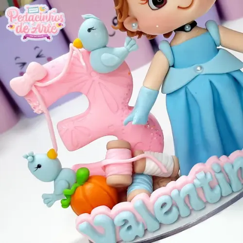 Topo de Bolo Personalizado Cinderela