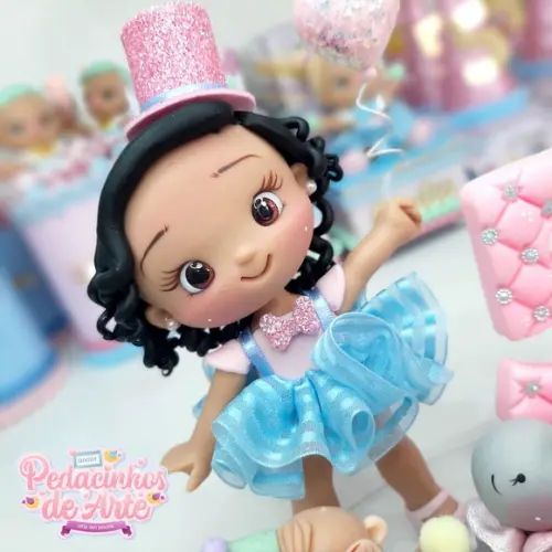 Topo de Bolo Personalizado Circo Rosa