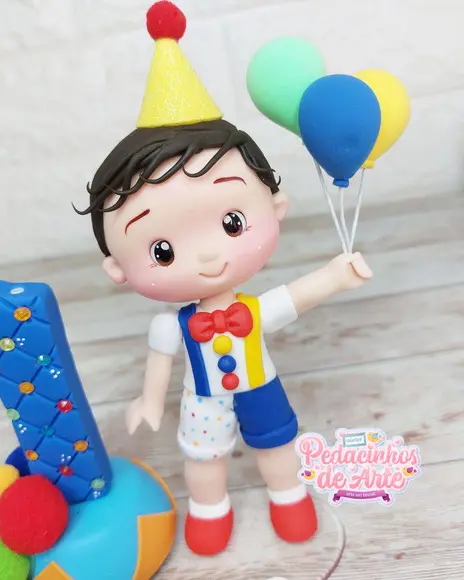 Topo de Bolo Personalizado Circo Menino