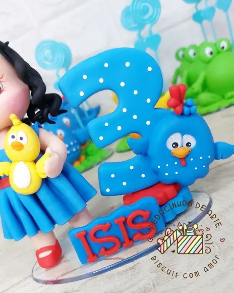 Topo de Bolo Personalizado Galinha Pintadinha Biscuit