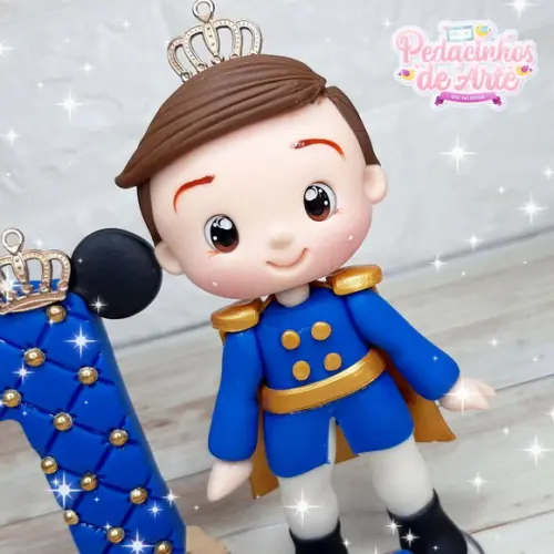 Topo de Bolo Personzalizadp Mickey Realeza Biscuit