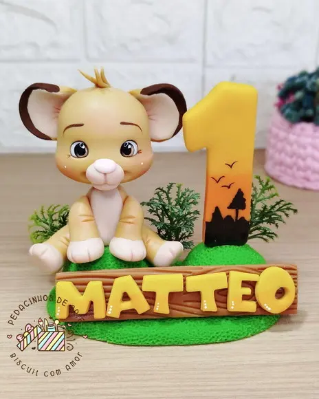 Topo de Bolo Rei Leão