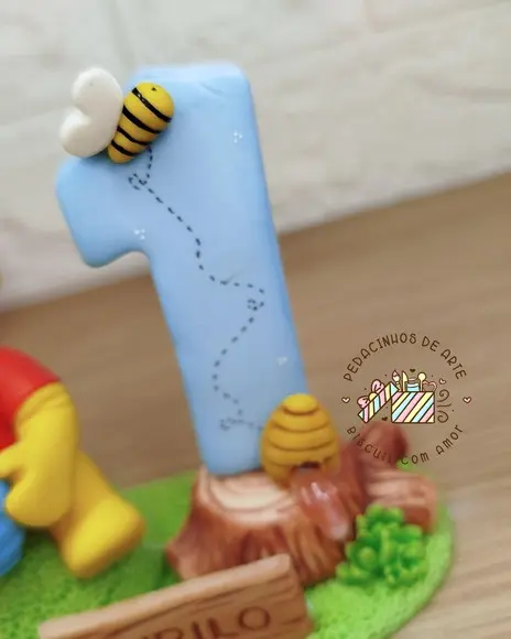 Topo de Bolo Ursinho Pooh