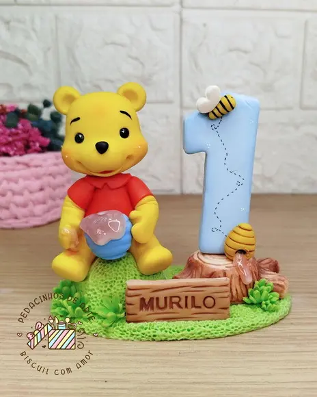 Topo de Bolo Ursinho Pooh