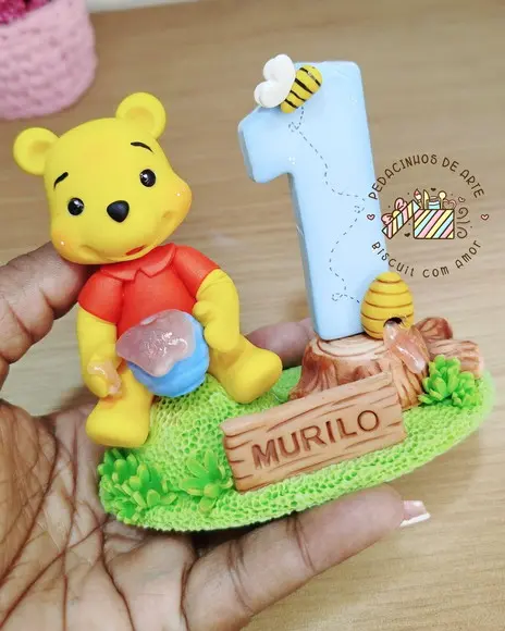 Topo de Bolo Ursinho Pooh