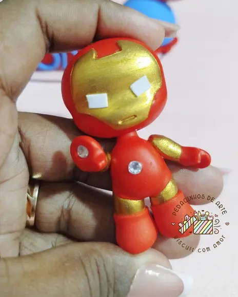 Topo de Bolo Vela Biscuit Heróis Vingadores