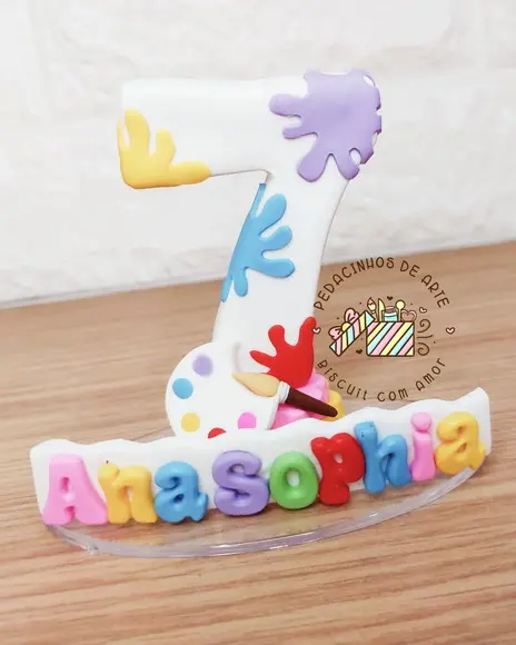 Vela Biscuit Pintando o Sete