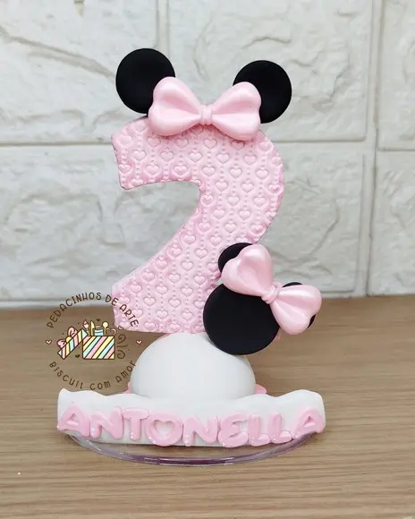 Vela Biscuit Topo de Bolo Minnie