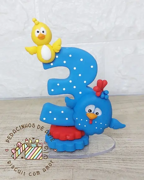 Vela Biscuit Topo de Bologalinha Pintadinha