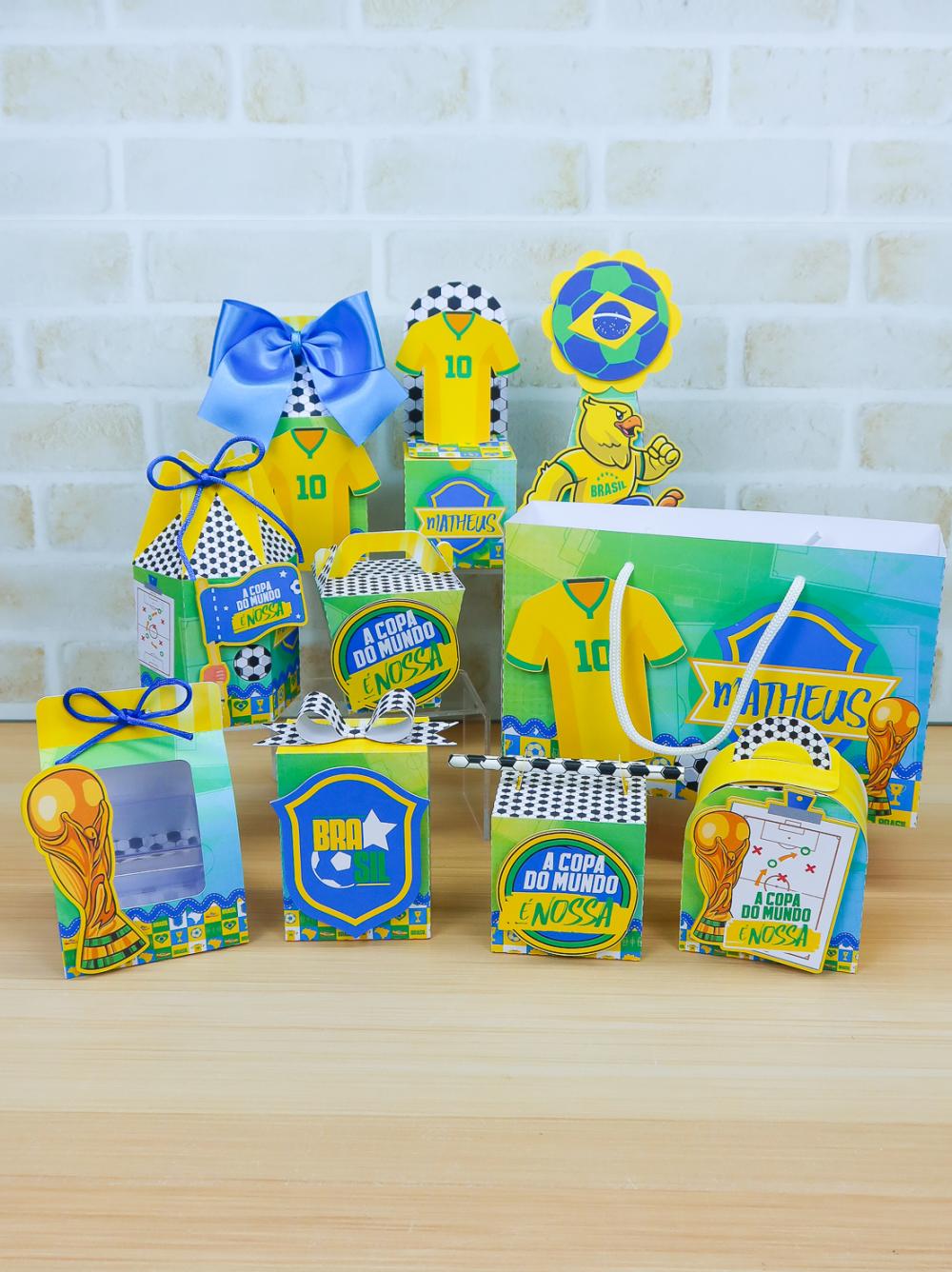 Kit festa 40 unidades - Copa do mundo/futebol