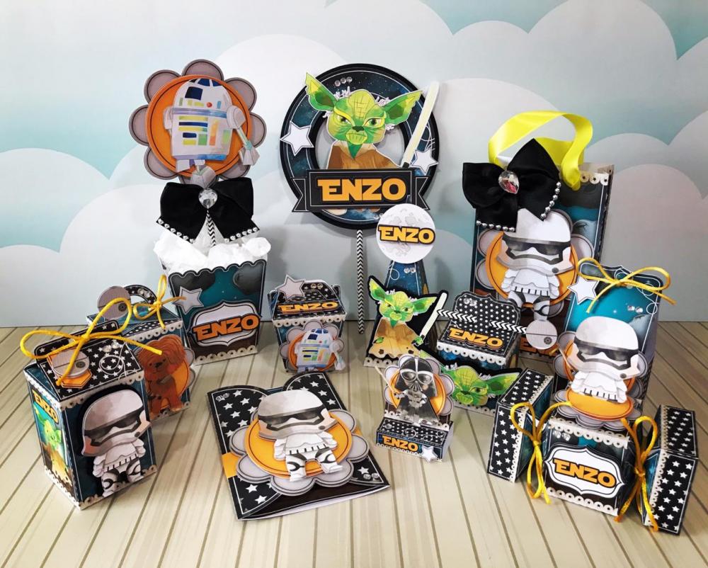 Kit 40 Peças - Star Wars Cute + Brinde