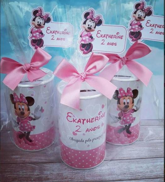 Cofrinhos Personalizados - Minnie Rosa