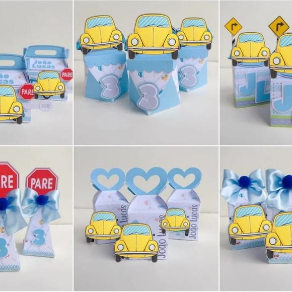 Kit 40 Peças - Carrinhos Fusca