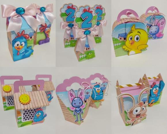 Kit 40 Peças - Galinha Pintadinha Rosa