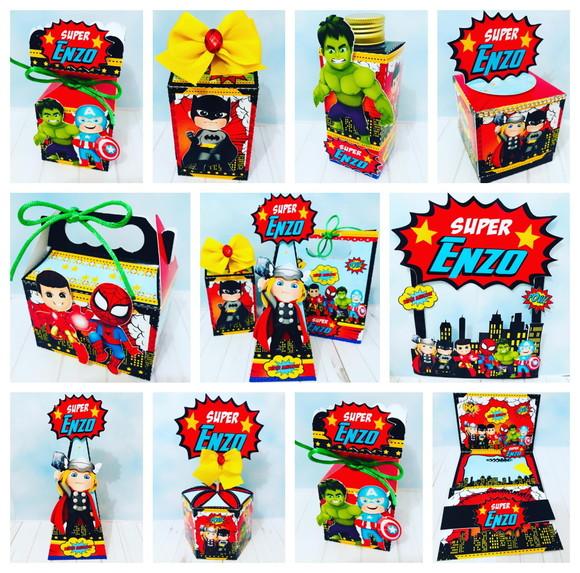 Kit 40 Peças - Super Herois Cute + Brinde