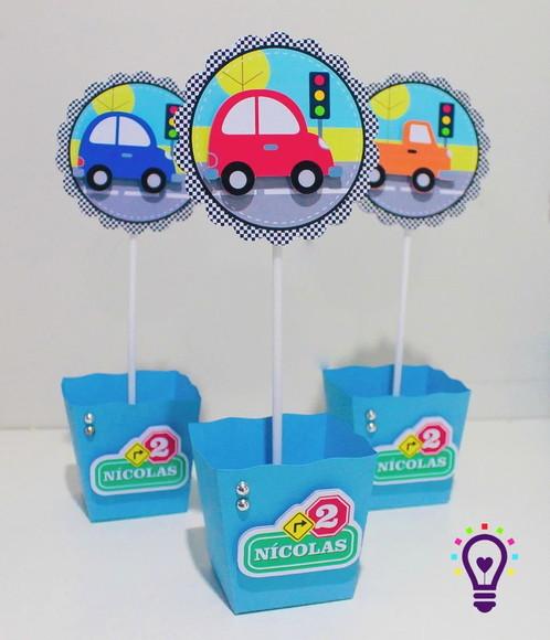 Kit 40 Unidades + 10 Cachepos - Carrinhos