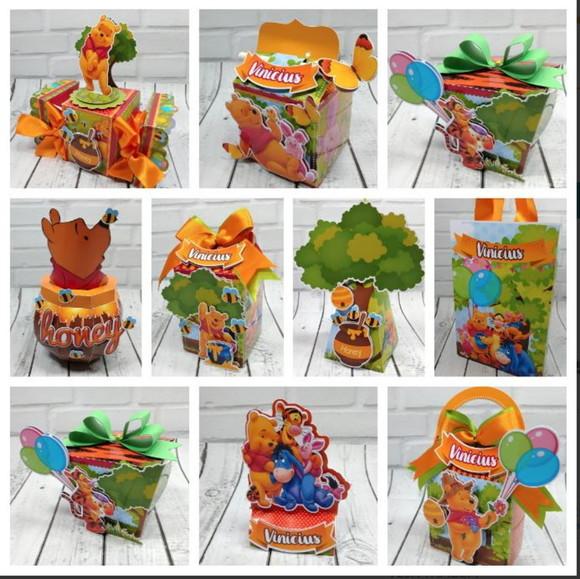 Kit 50 Peças - Ursinho Pooh