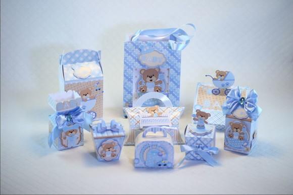Kit 50 Peças Lembrancinhas - Chá De Bebê Menino