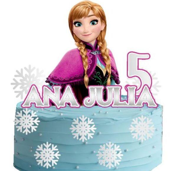 Topo de Bolo - Anna /frozen