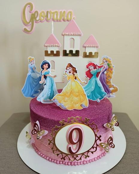 Topo de Bolo - Princesas