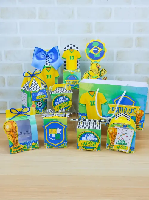 Kit festa 40 unidades - Copa do mundo/futebol