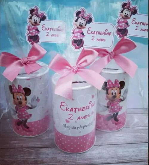Cofrinhos Personalizados - Minnie Rosa
