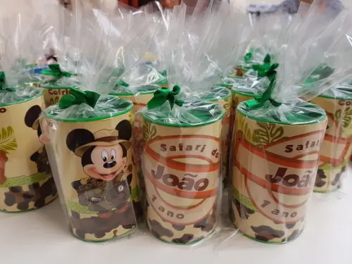 Kit 31 Cofrinhos Personalizados - Mickey Safari