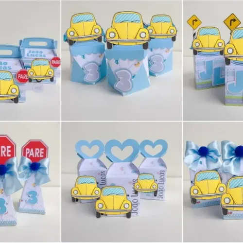 Kit 40 Peças - Carrinhos Fusca