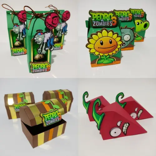 Kit 40 Peças - Plants Vs Zumbies