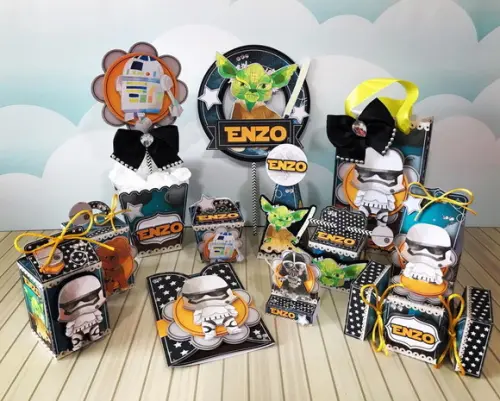 Kit festa 40 unidades - Star Wars Cute + 25 Tags Brinde