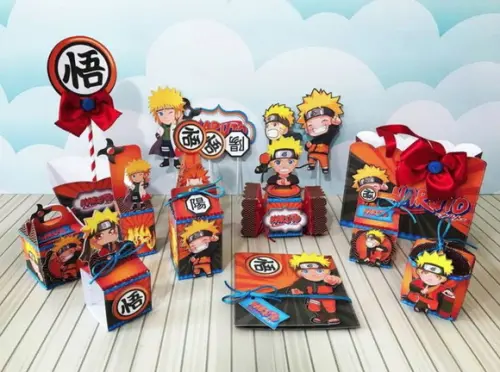 Kit 40 Peças Lembrancinhas - Naruto + Brinde