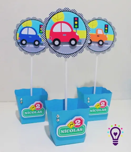 Kit 40 Unidades + 10 Cachepos - Carrinhos
