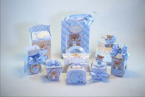 Kit 50 Peças Lembrancinhas - Chá De Bebê Menino