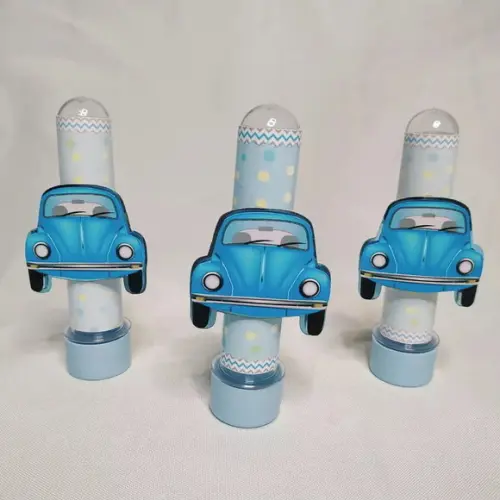 Kit 50 Unidades + 150 Toppers Docinhos - Carinhos Fusca
