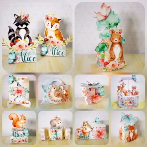 Kit 60 Peças Lembrancinhas - Bosque Encantado + Brinde