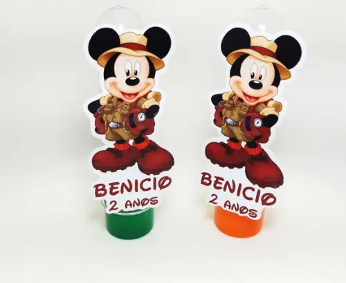 Tubetes Personalizados - Mickey Safari