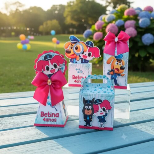 Lembrancinhas 40 unidades - Detetive Labrador menina