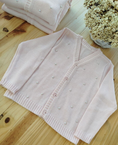 Cardigan Casaco Menina Roupa Infantil Tricô