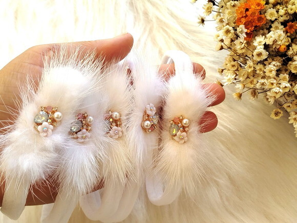 Faixinha Bebê Branca Luxo com Coroa Pérolas Strass Batizado