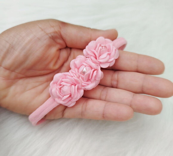 Kit Faixa de Cabelo Bebê Faixinha de Meia de Seda