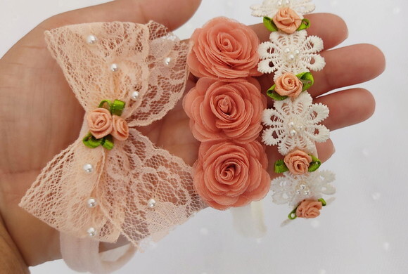 Kit Faixinhas Bebê Meia de Seda