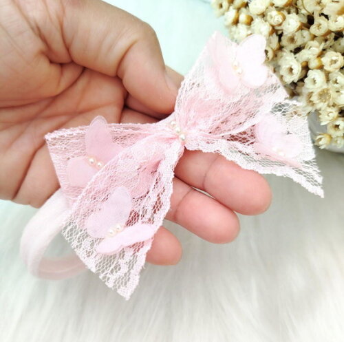 Kit Faixa de Cabelo Bebê Faixinha de Meia de Seda