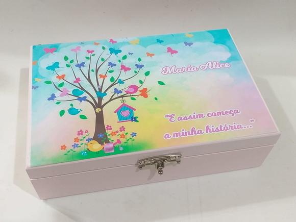 Caixa Recordação Bebê Menina_jardim Encantado