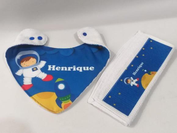 Kit para Bebê _presente Personalizado Astronauta