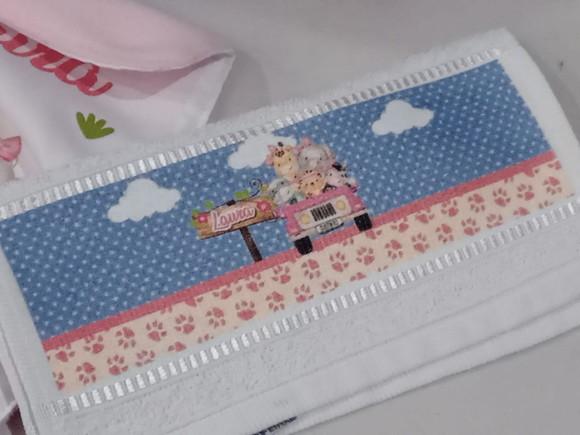 Kit para Bebê _presente Personalizado Safari Rosa