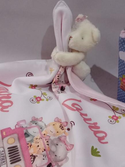 Kit para Bebê _presente Personalizado Safari Rosa