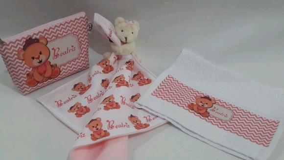 Kit para bebê _presente personalizado ursinha princesa