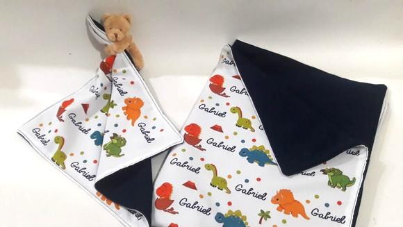 kit personalizado para bebê - dinossauro